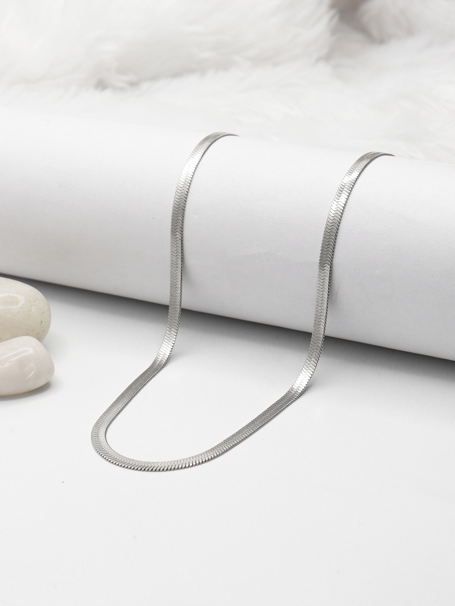 Silver Snake Men Neck Chain