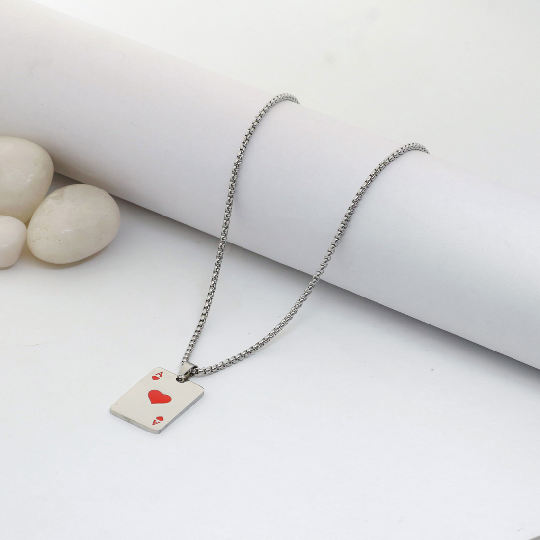 Ace of Hearts Pendant Chain