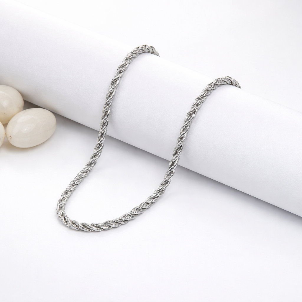 Silver Twisted Rope Chain