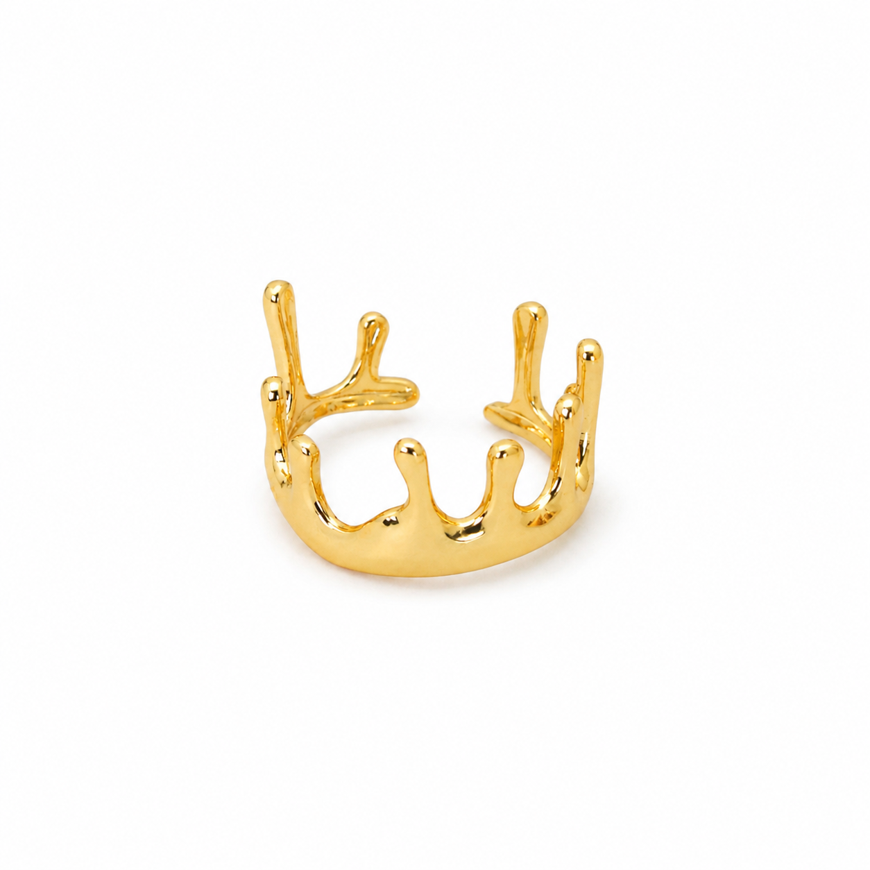 Dripping Crown Adjustable Ring