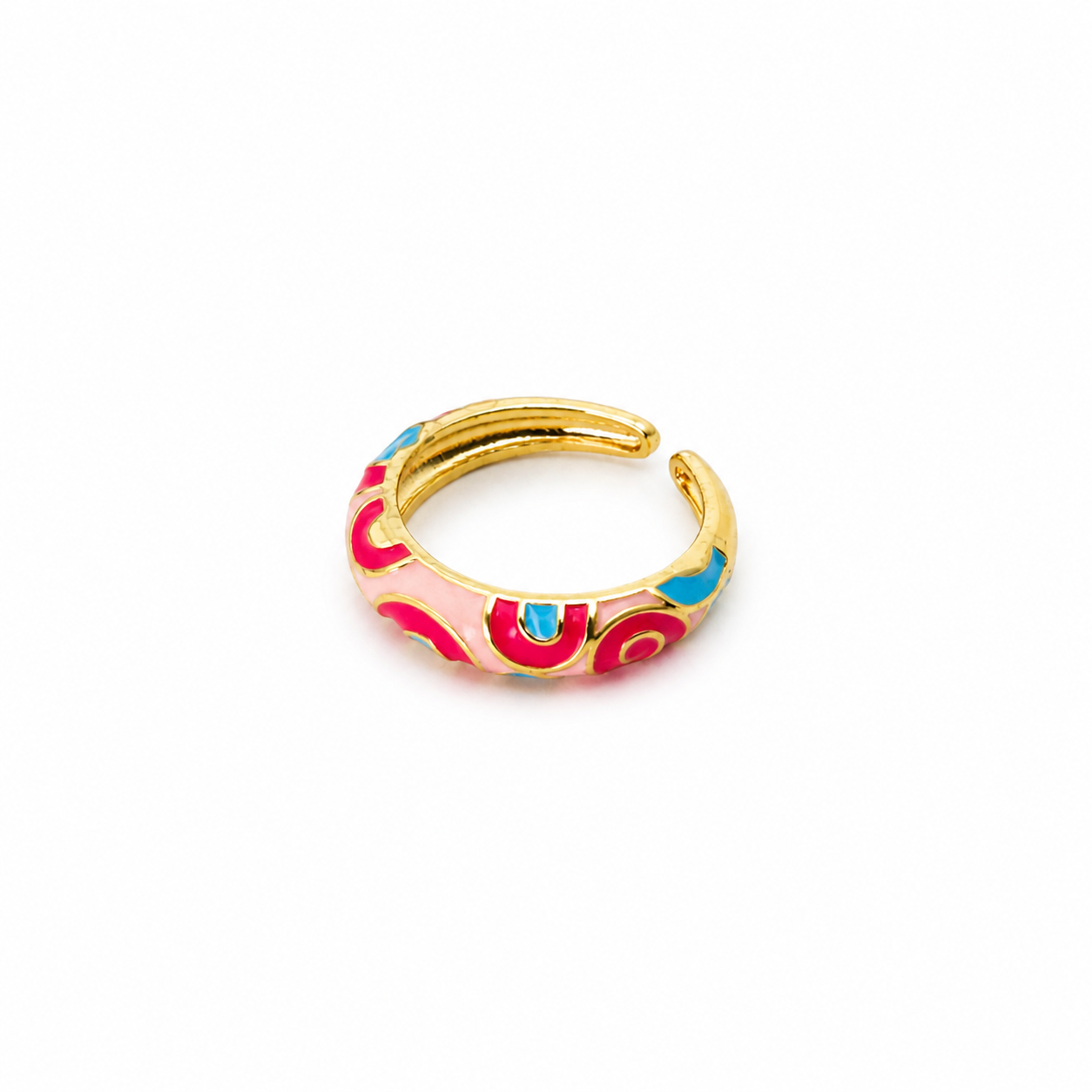 Colorful Enamel Flower Ring