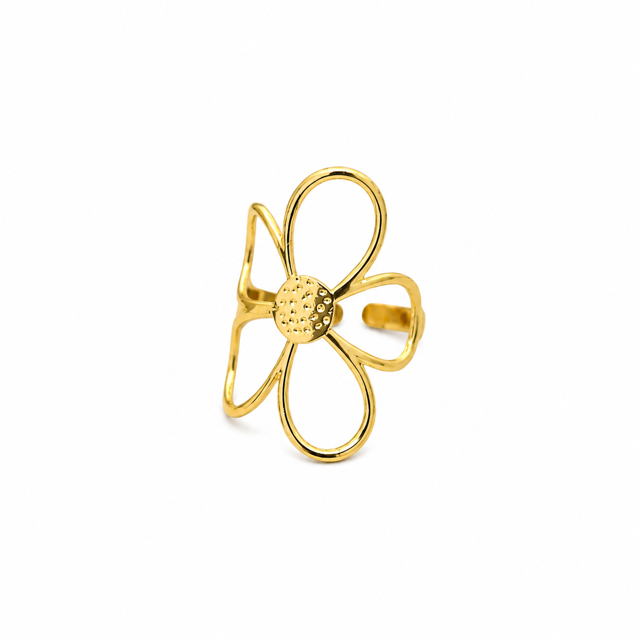 Large Flower Open Ring