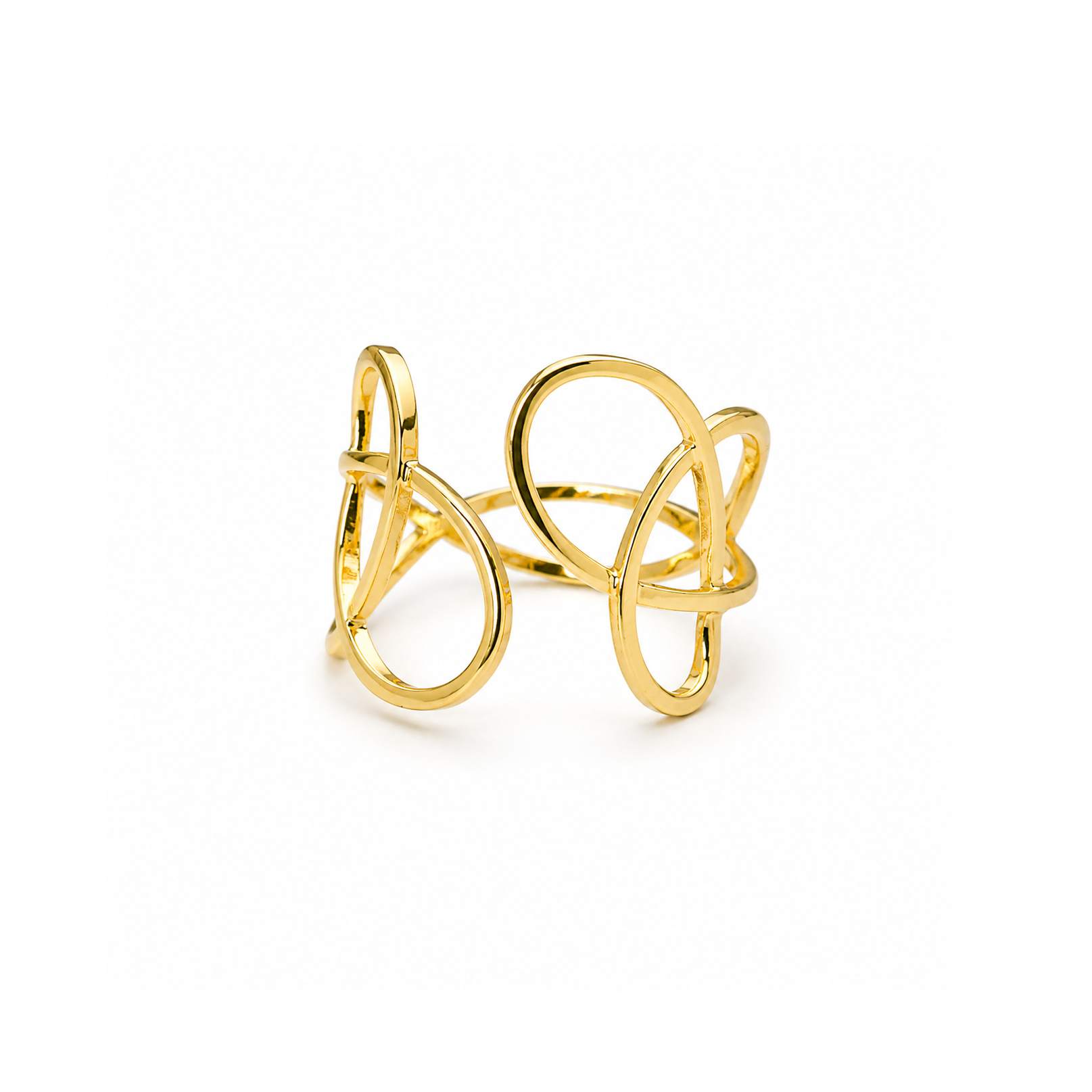 Gold Plated Open Circle Ring