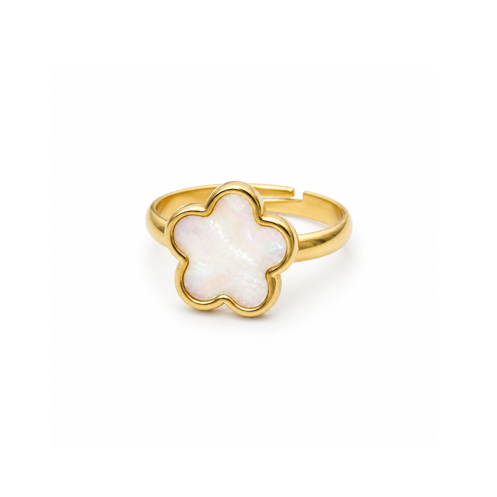 SALTY White Clover Gold Ring