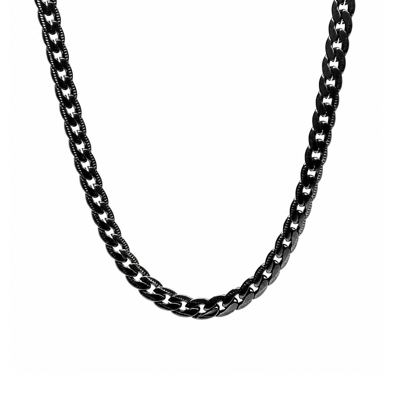 Black Miami Cuban Link Men Chain