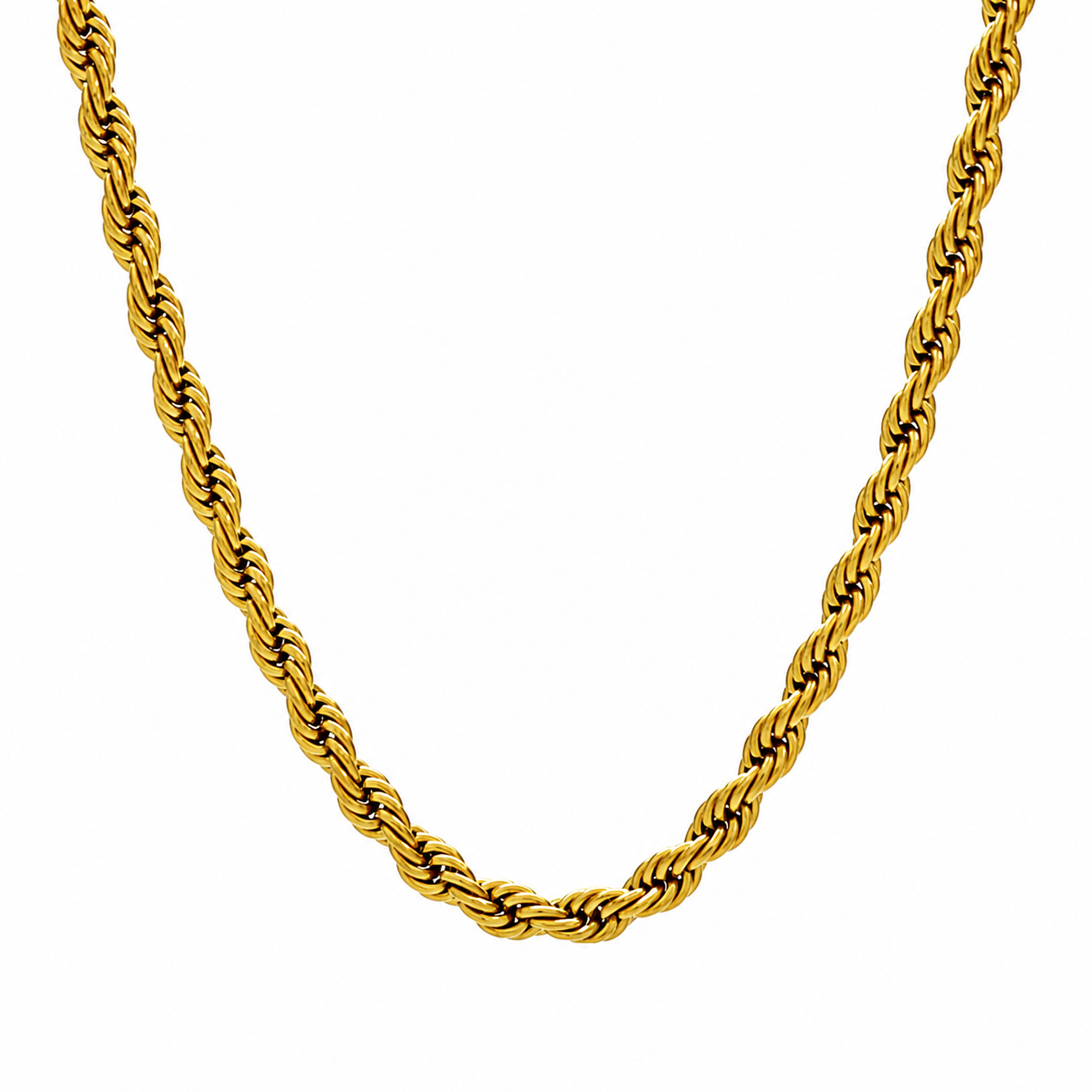 Gold Plated Twisted Rope Chain