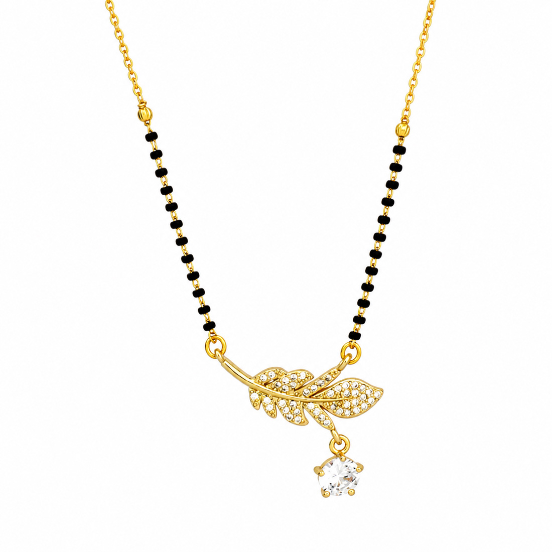 Elegant Leaf Drop Mangalsutra