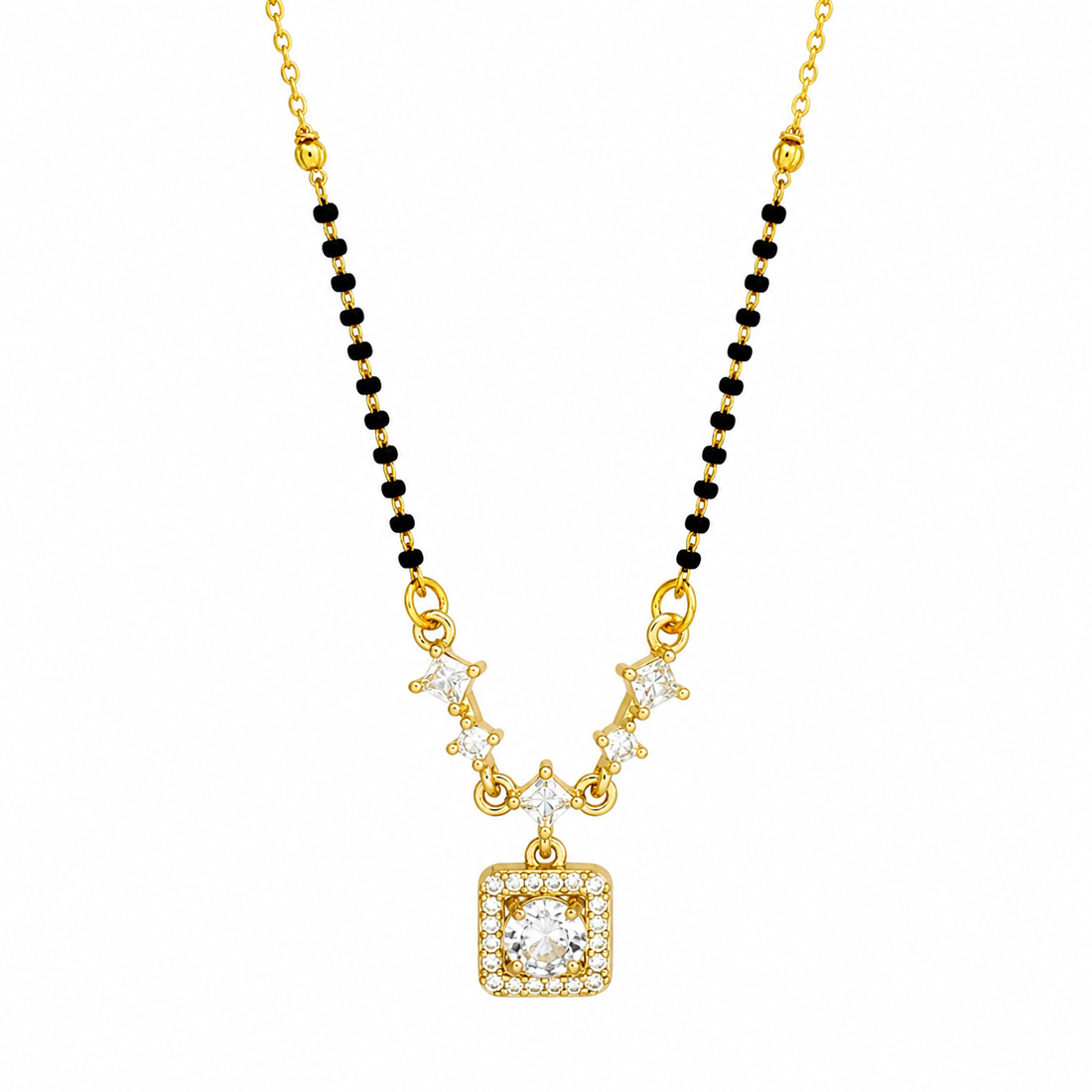Modern Square Sparkle Mangalsutra