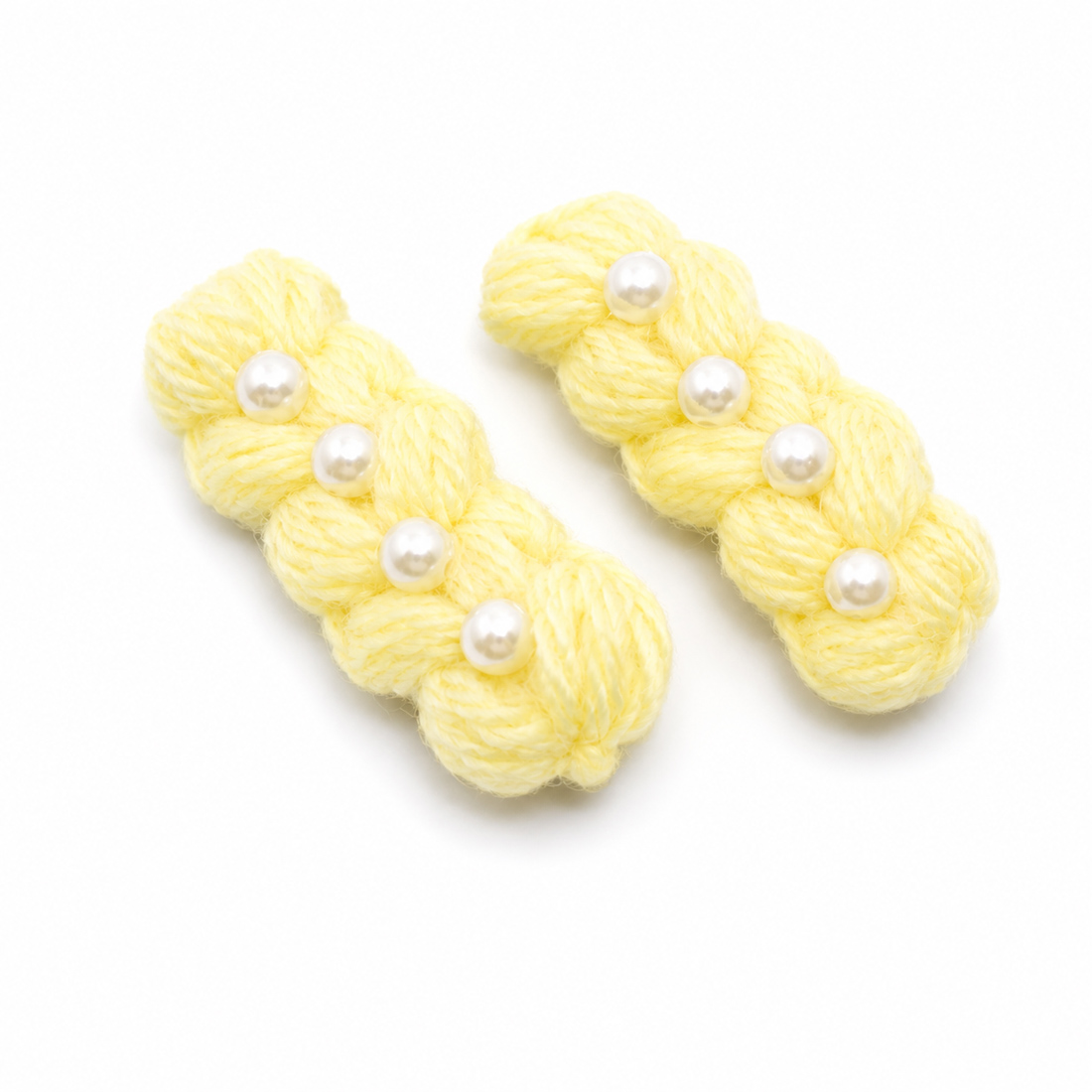 Lemon Braided Yarn Hair Clip