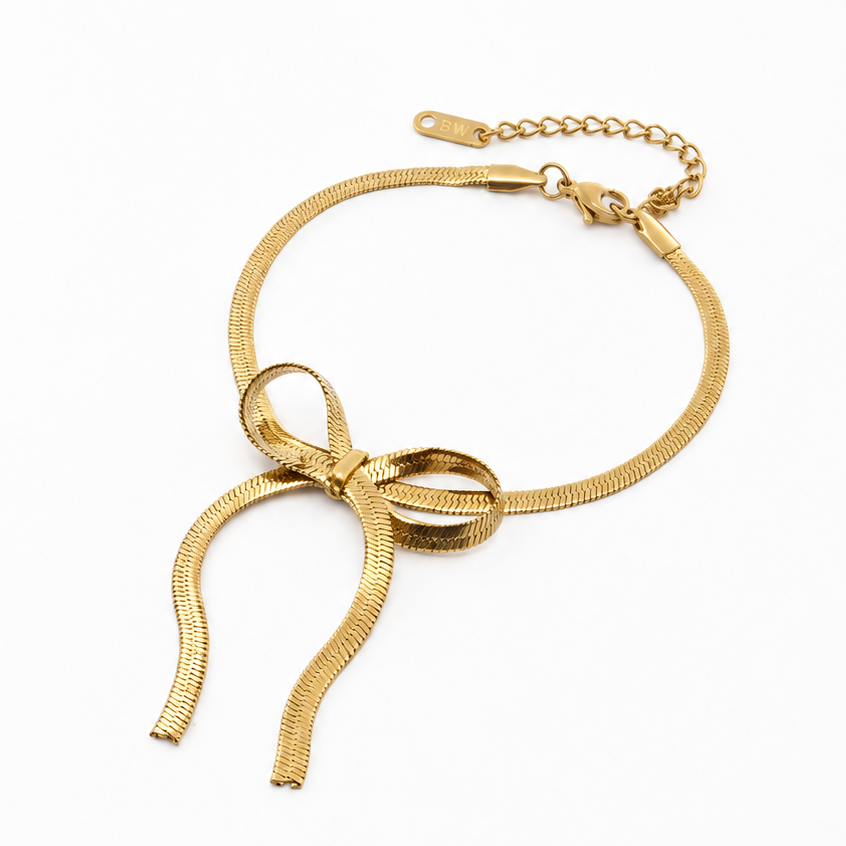 Snake Chain Bow Bracelet