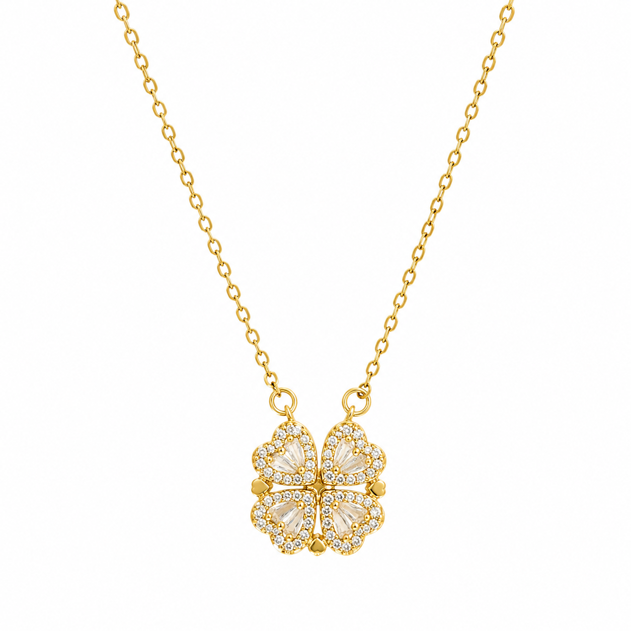 Lucky Clover Gold Chain Necklace