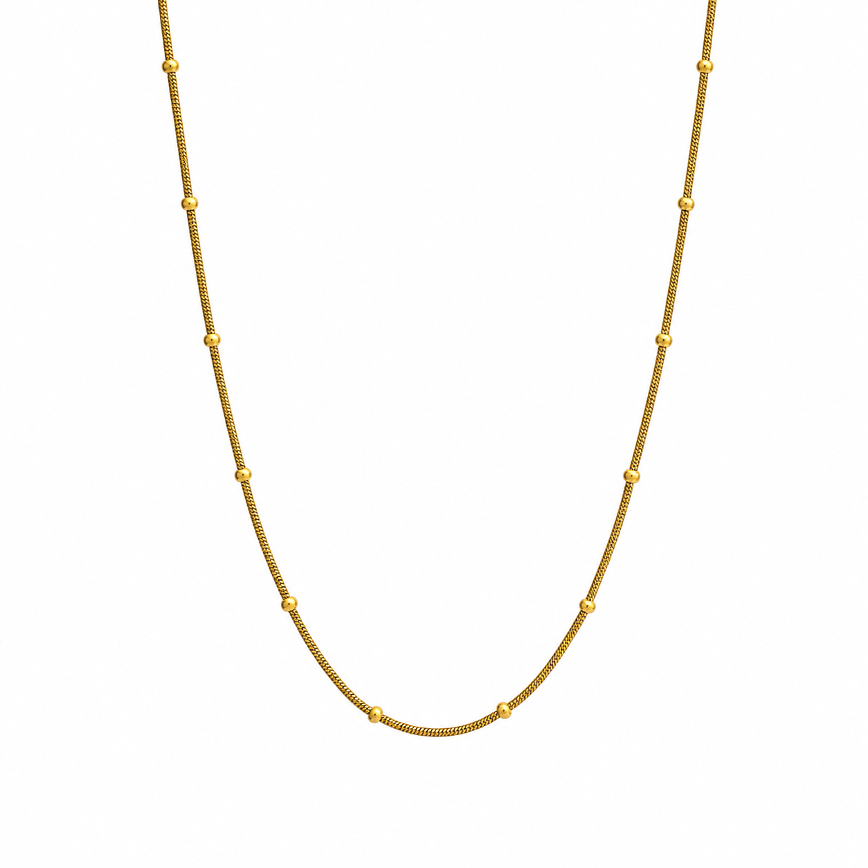Gold Plated Ball Design Neck Chain