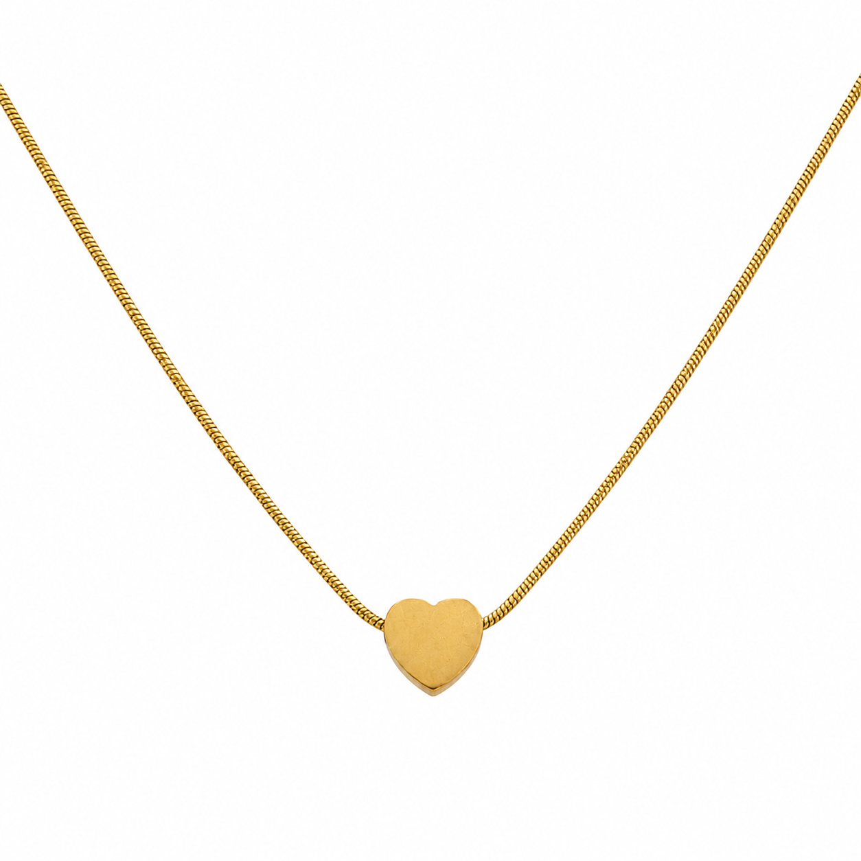 Gold Plated Paris Heart Pendant Necklace