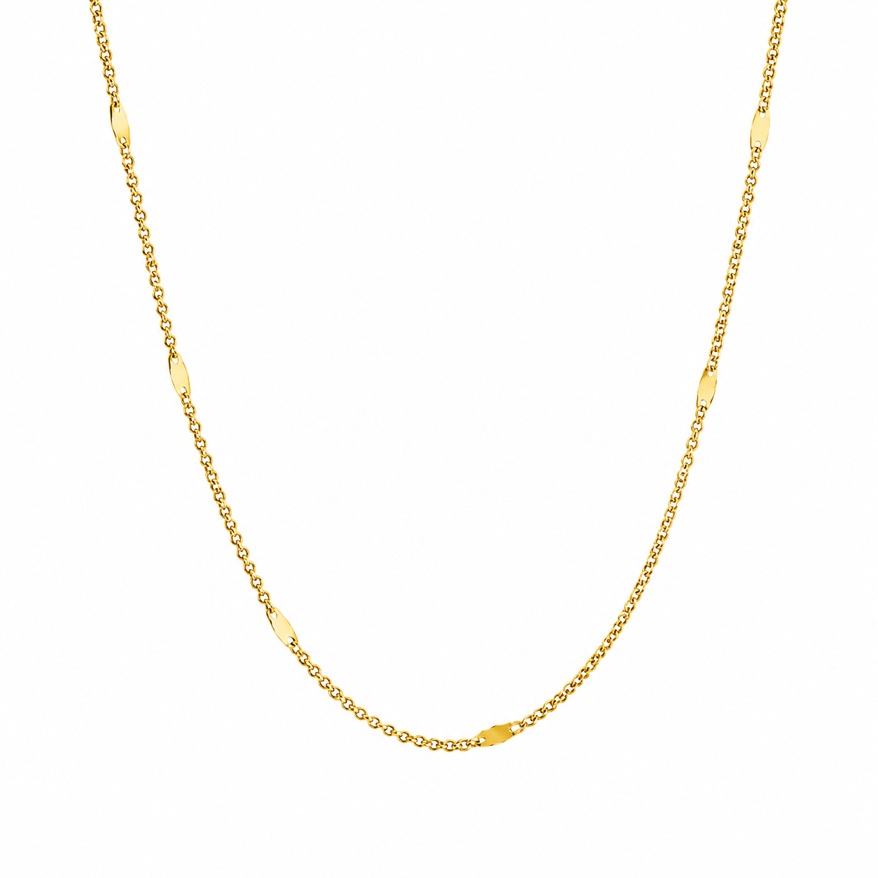 Executive Gold Station Link Chain Necklace