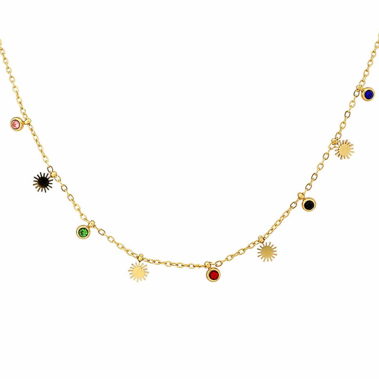 Gold Plated Starlight Charm Necklace