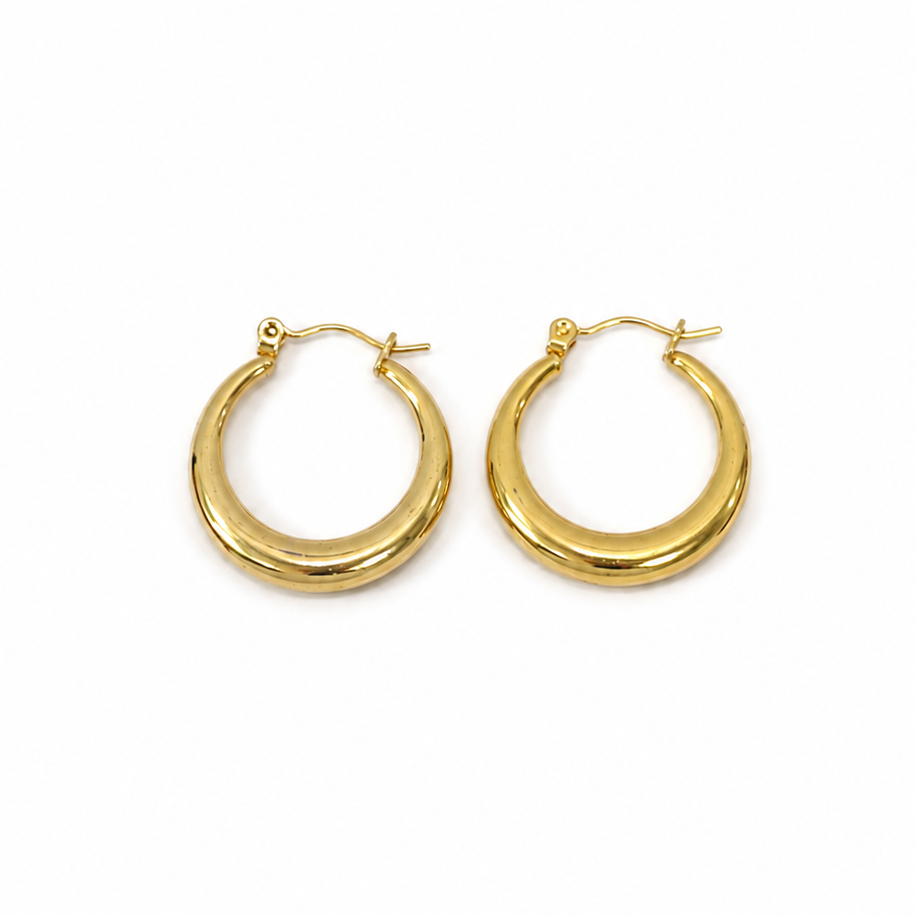 Golden Classic Hoop Earrings
